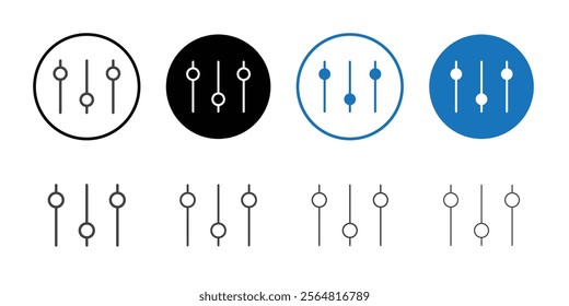 Sliders icon Thin outline art symbol