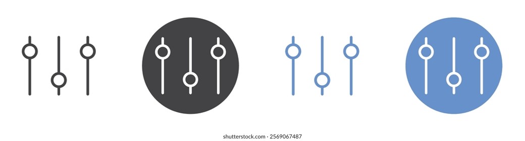 Sliders icon vector symbol outline sign