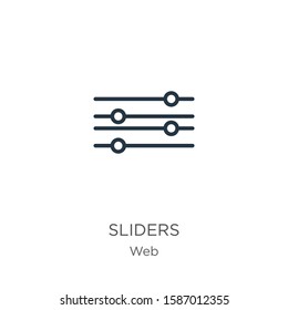 Sliders icon vector. Trendy flat sliders icon from web collection isolated on white background. Vector illustration can be used for web and mobile graphic design, logo, eps10