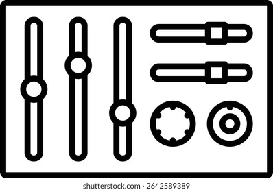 Sliders vector icon. Can be used for printing, mobile and web applications.