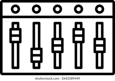 Sliders vector icon. Can be used for printing, mobile and web applications.