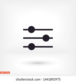 sliders vector icon , Lorem ipsum flat design
