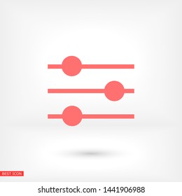 sliders vector icon , Lorem ipsum flat design