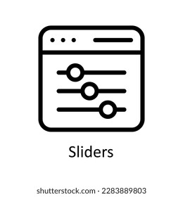 Sliders Vector   outline Icons. Simple stock illustration stock