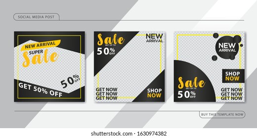 Slides abstract Editable modern Social Media banner Template. Anyone can use This Design Easily. Promotion web banner for social media. Elegant sale and discount promo. Vector Illustration