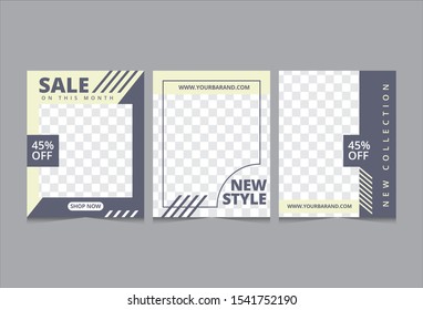 Slides abstract Unique Editable modern Social Media banner Template.Anyone can use This Design Easily.Promotional web banner for social media. Elegant sale and discount promo - Vector.