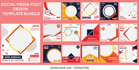 Slides abstract Unique Editable modern Social Media banner Template Bundle.Anyone can use This Design Easily.Promotional web banner for social media. Elegant sale and discount promo