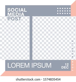 Slides abstract Unique Editable modern Social Media banner Template.Promotional web banner for social media. 