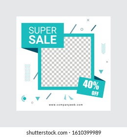Slides abstract Unique Editable modern Social Media banner Template.Anyone can use This Design Easily.Promotional web banner for social media. Elegant sale and discount promo - Vector.