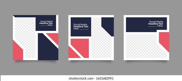 Slides abstract Unique Editable modern Social Media banner Template. Vector.