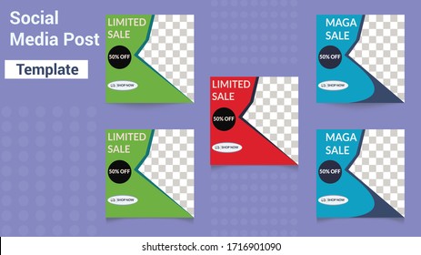 Slides abstract Unique Editable modern Social Media banner Template.Anyone can use This Design Easily.Promotional web banner for social media. Elegant sale and discount promo - Vector.