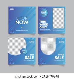 Slides abstract Unique Editable modern Social Media banner Template.Anyone can use This Design Easily.Promotional web banner for social media. Elegant sale and discount promo - Vector.