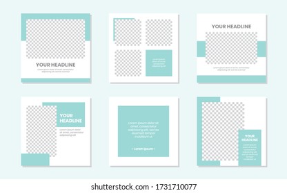 Slides Abstract Unique Editable Modern Social Media Pastel Cyan Blue Green Banner Template. Anyone can use This Design Easily. Promotional web banner for social media. Elegant sale and discount promo