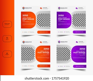 Plantilla de banner de medios sociales editable y exclusivo. Banner promocional de los medios sociales. Promoción de venta elegante y descuento - Vector.Diseño de banner en medios sociales para empresas