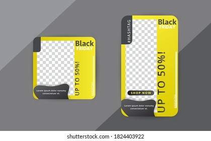 Slides abstract Unique Editable modern Social Media banner Template.Anyone can use This Design Easily.Promotional web banner for social media. Elegant sale and discount promo - Vector.