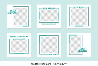 Slides Abstract Unique Editable Modern Social Media Banner GreenTemplate. For personal  business. Anyone can use this design easily. Promotional web banner social media post feed. Vector Illustration