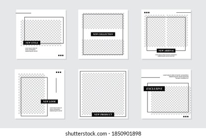 Slides Abstract Unique Editable Modern Social Media Banner Black Template. For personal business. Anyone can use this design easily. Promotional web banner social media post feed.Vector Illustration