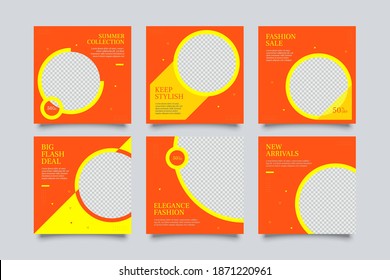 Diapositivas abstractas plantillas de banner de medios sociales editables únicas.Cualquiera puede usar este diseño fácilmente.Banner web promocional para medios sociales. Elegante promoción de venta y descuento - Vector