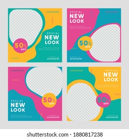 Slides abstract Unique Editable modern Social Media banner Template. Editable Post Template Social Media Banners for Digital Marketing. Promotion Brand Fashion. Stories. Streaming.