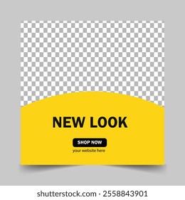 Slides abstract Unique Editable modern Social Media banner Template