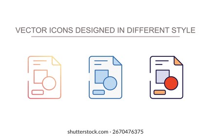 Diseño de icono de diapositivas con fondo blanco Ilustración de stock