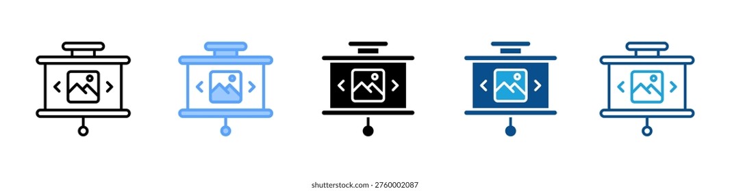 Slides icon multiple style and collection