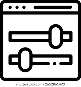 ícone slides. Design De Estilo Linear Fino Isolado Em Plano De Fundo Branco