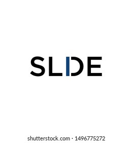 SLIDES LOGO ... WITH BLACK AND BLUE
