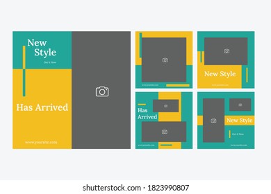 Plantilla de banner de medios sociales editable y exclusivo para diapositivas. Cualquiera puede usar este diseño fácilmente. Venta y descuento de banner web promocional - Vector.