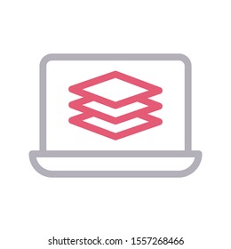 slides vector colour line icon