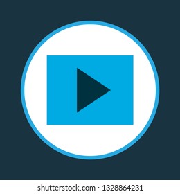 Slideshow icon colored symbol. Premium quality isolated multimedia element in trendy style.
