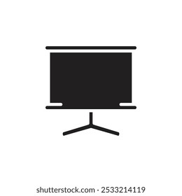Icono de presentación de diapositivas Ilustración de línea plana