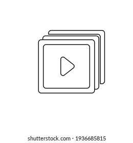slideshow icon isolated on white background