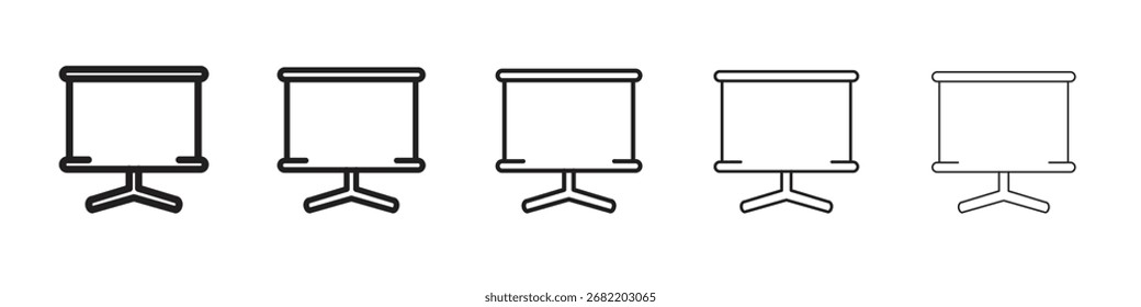 Ilustración vectorial de icono de presentación de diapositivas aislada