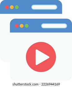 slideshow video presentation vector illustration