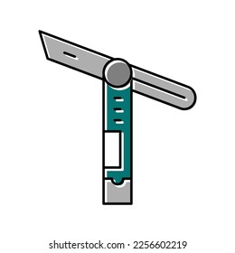 sliding bevel carpenter accessory color icon vector. sliding bevel carpenter accessory sign. isolated symbol illustration