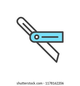 sliding bevel icon vector. modern icon style