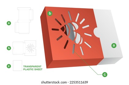 Casilla corredera con tiras de trozos de ventana de corazón tierno y maquillaje 3D