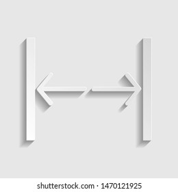 Sliding door, automatic door sign. Paper style icon. Illustration.