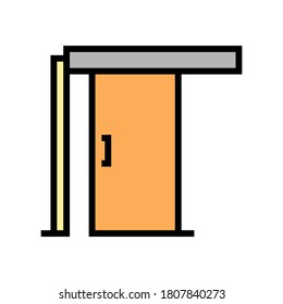 vector de icono de color de puerta corredera. señal de puerta corredera. ilustración de símbolo aislado