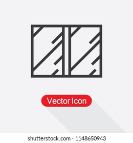 Sliding Door Icon, Automated Door Icon Vector Illustration ps10