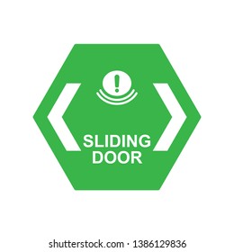 Sliding Door Icon.  Automatic Access Symbol for Design Elements, Websites, Presentation and Application - Vector. 