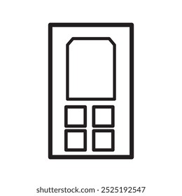 sliding door icon Vector Illustration on white background