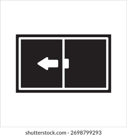 sliding door icon vector. sliding door sign. isolated on white background. color editable eps 10