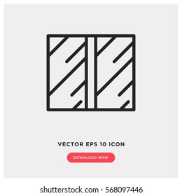 Sliding door vector icon