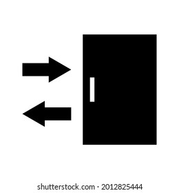 Icono de vector de puerta corredera. modificable por color