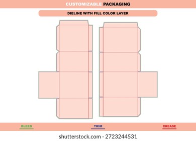 Schiebeschublade starre Geschenkbox dieline erstellt für Luxus-Geschenk-Präsentation mit präziser Faltgenauigkeit und professionelle Verpackungsstruktur Layout