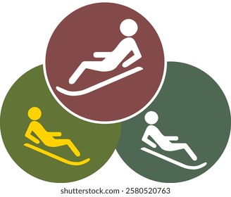 Sliding Icon vector line art design