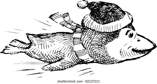 Sliding penguin