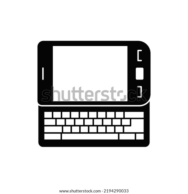 Sliding Phone Qwerty Keyboard Con Black Stock Vector (Royalty Free ...